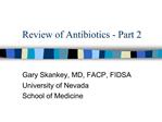 Review of Antibiotics - Part 2