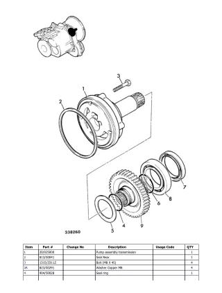 JCB 535 TELEBAT Telescopic Handlers (Loadall) Parts Catalogue Manual (Serial Number 01064599-01185999)