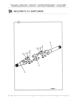 JCB 535-140 Tier 2 Telescopic Handlers (Loadall) Parts Catalogue Manual (Serial Number 01186000-01200999)