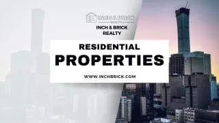 Residential properties in Dubai | Inch brick realty