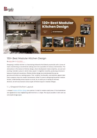 130  Simple And Good Modular Kitchen Design