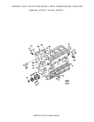 Kubota R410 Wheel Loader Parts Catalogue Manual (Publishing ID BKIDK0045)