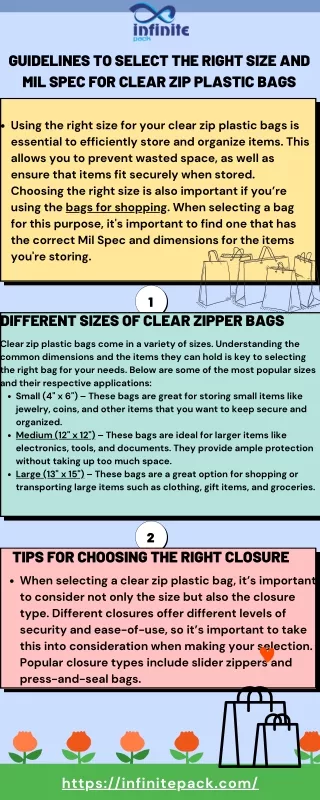 Guidelines To Select The Right Size And Mil Spec For Clear Zip Plastic Bags