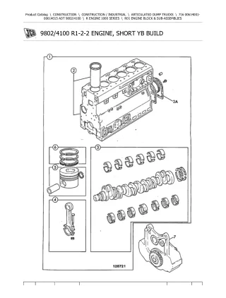 JCB 716 ADT ARTICULATED DUMP TRUCK Parts Catalogue Manual (Serial Number 00614001-00614015)