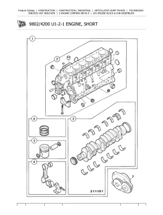 JCB 718 ADT ARTICULATED DUMP TRUCK Parts Catalogue Manual (Serial Number 00832001-00832051)