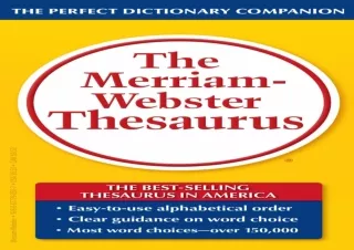 ⭐get [PDF] ⚡ DOWNLOAD ⚡⭐ The Merriam-Webster Thesaurus, Mass-Market Pa