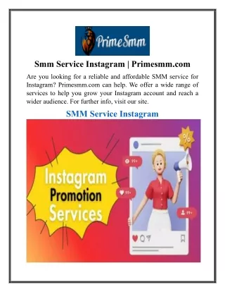 Smm Service Instagram | Primesmm.com