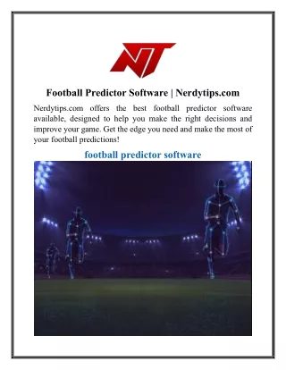 Football Predictor Software | Nerdytips.com