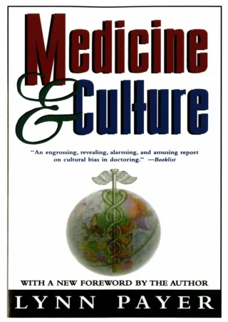 [PDF]❤️DOWNLOAD⚡️ Medicine and Culture: Revised Edition