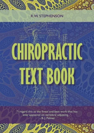 Download⚡️(PDF)❤️ Chiropractic Text Book