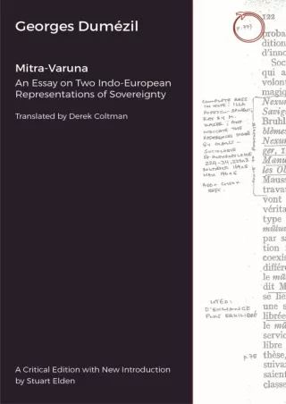 PDF✔️Download❤️ Mitra-Varuna: An Essay on Two Indo-European Representations of Sovereignty