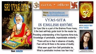 Vyas Gita in English rhyme