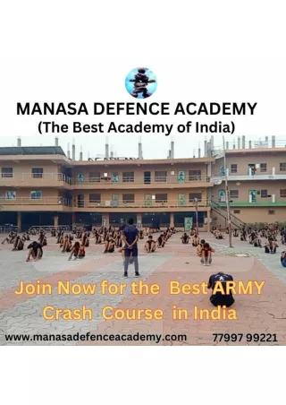 JOIN NOW FOR THE BEST ARMY CRASH COURSE