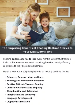 The Surprising Benefits of Reading Bedtime Stories to Your Kids Every Night