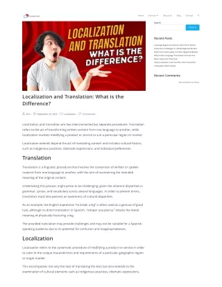 Localization and Translation What is the Difference