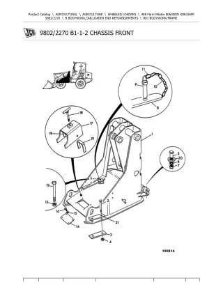 JCB 408 Farm Master Parts Catalogue Manual (Serial Number 00630001-00632699)