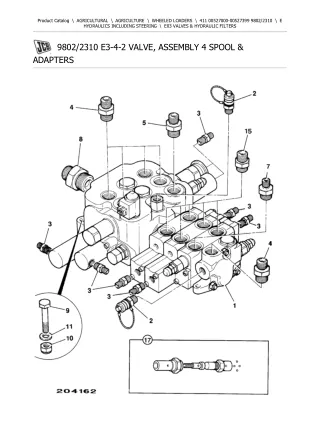 JCB 411 Wheeled Loader Parts Catalogue Manual (Serial Number 00527000-00527399)