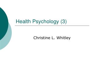Health Psychology (3)