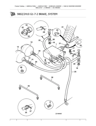 JCB 416B LE Wheeled Loader Parts Catalogue Manual (Serial Number 00529500-00530099)