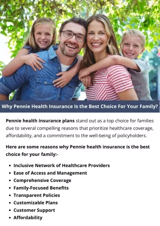 Why Pennie Health Insurance Is the Best Choice For Your Family?