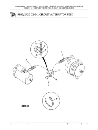 JCB 426B LE Wheeled Loader Parts Catalogue Manual (Serial Number 00531300-00531800)