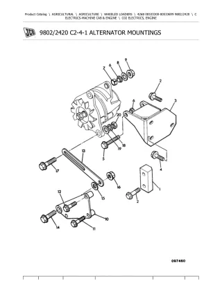 JCB 426B Wheeled Loader Parts Catalogue Manual (Serial Number 00533300-00533699)