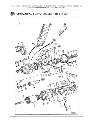 JCB 430 Wheeled Loader Parts Catalogue Manual (Serial Number 00523001-00526176)