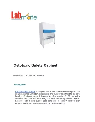 Cytotoxic Safety Cabinet  )
