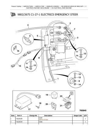 JCB 446 Wheeled Loader Parts Catalogue Manual (Serial Number 00540100-00540130)