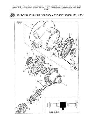 JCB TM320 Telescopic Wheeled Loader Parts Catalogue Manual (Serial Number 01314705-01316199)