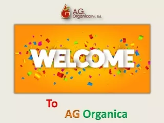 AG Organica Wholesale Exporting Opportunities For Cosmetic Manufacturers