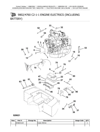 JCB VM115DPD TIER 3 VIBROMAX Parts Catalogue Manual (Serial Number 02900500-02900999)