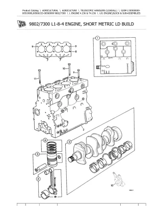 JCB 520M-2 Telescopic Handlers (Loadall) Parts Catalogue Manual (Serial Number 00500000-00519999)