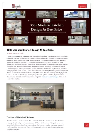 350  Modular Kitchen Design At Best Price