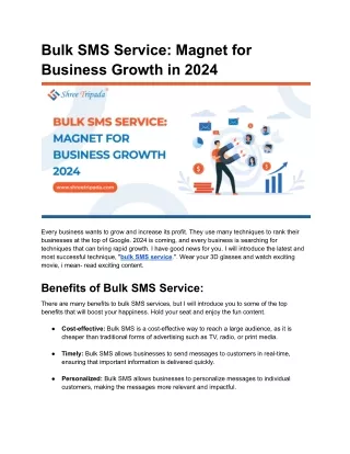 Bulk SMS Service_ Magnet for Business Growth in 2024