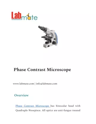 Phase Contrast Microscope