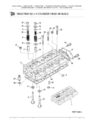 JCB 525-58 F.S Telescopic Handlers (Loadall) Parts Catalogue Manual (Serial Number 00561000-00580000)