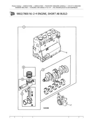 JCB 525-67 F.S Telescopic Handlers (Loadall) Parts Catalogue Manual (Serial Number 00561000-00580000)