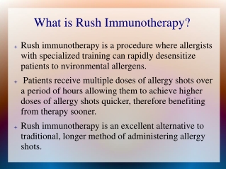 Rush immunotherapy