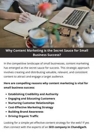 Why Content Marketing is the Secret Sauce for Small Business Success?