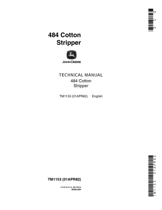 John Deere 484 Cotton Stripper Service Repair Manual (tm1153)