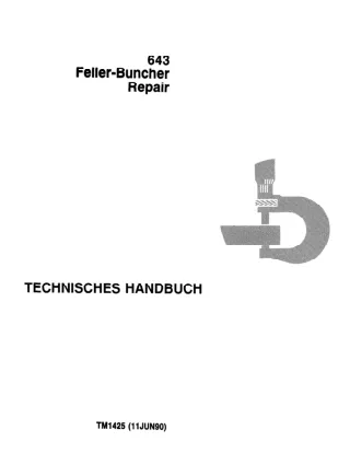 John Deere 643 Feller-Buncher Service Repair Operation and Test Manual