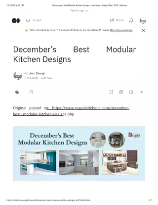 December’s Best Modular Kitchen Designs