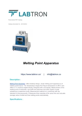 Melting Point Apparatus