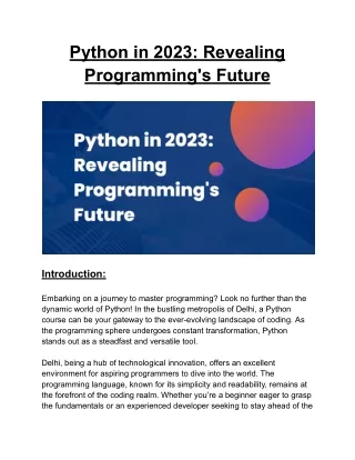 Python in 2023_ Revealing Programming's Future