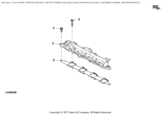 John Deere 5100GN Tractor (Engine F5G) FT4 (North America Edition) Parts Catalogue Manual (PC14018)