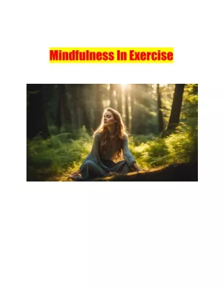 Mindfulness In Exercise