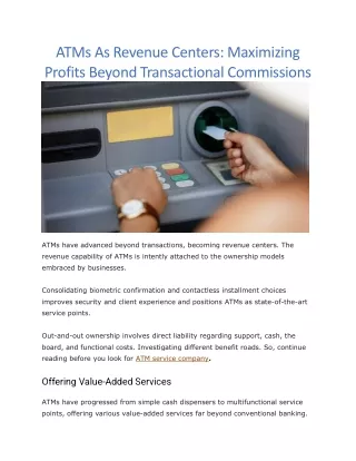 Atm service company