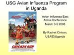 USG Avian Influenza Program in Uganda