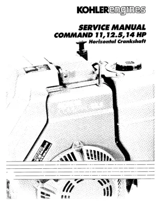 Kohler Command CH12.5 Horizontal Crankshaft Service Repair Manual